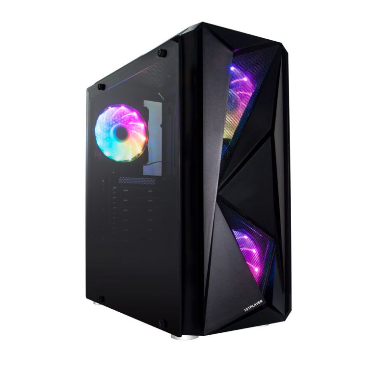 1st Player FireRose F4 ATX Mid Tower Tempered Glass Gaming Casing With ...