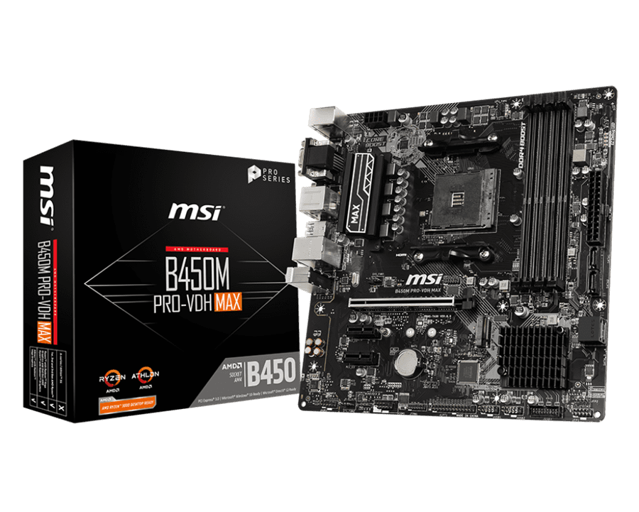 MSI B450M PRO-VDH MAX AMD AM4 Motherboard | RB Tech & Games