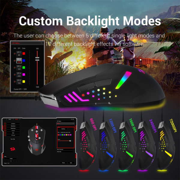 Redragon M601 Centrophorus RGB Gaming Mouse — RB Tech & Games