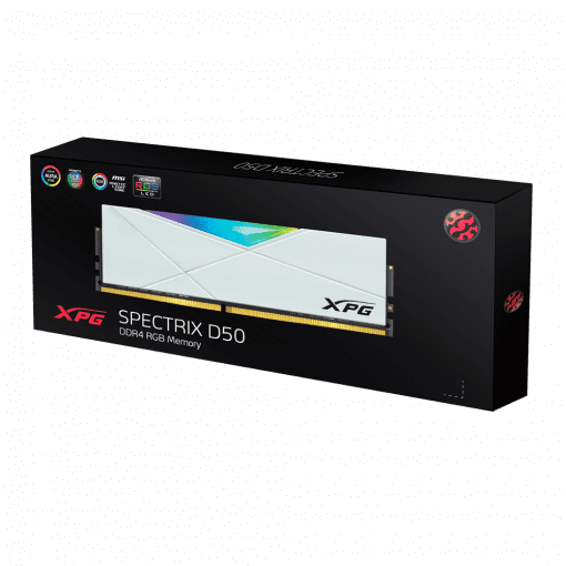 XPG SPECTRIX D50 8GB (8x1) DDR4 3200MHz RGB - White | RB Tech & Games