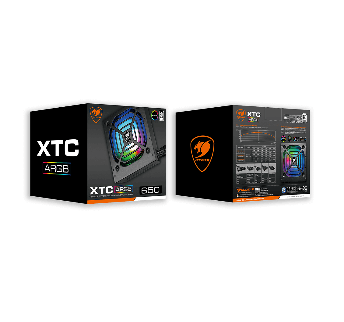 Cougar XTC650 ARGB 650W 80 PLUS® Certified Gaming Power Supply