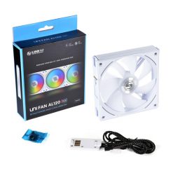 Lian Li UNI Fan AL120 ARGB PWM 120mm Cooling Fan - White