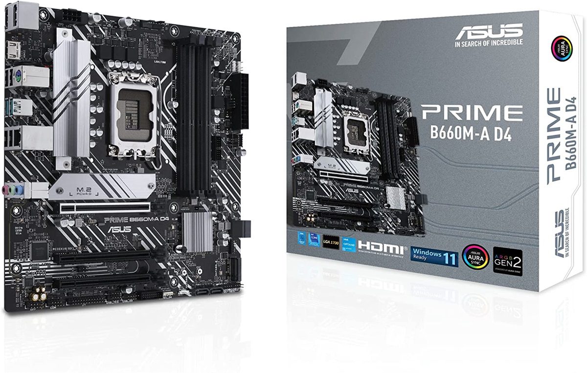 ASUS Prime B660M-A D4 LGA 1700 mATX Motherboard