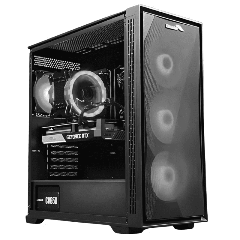 Thunder Tizona (With x4 ARGB Fans) Mid-Tower ATX Gaming Case - Black ...