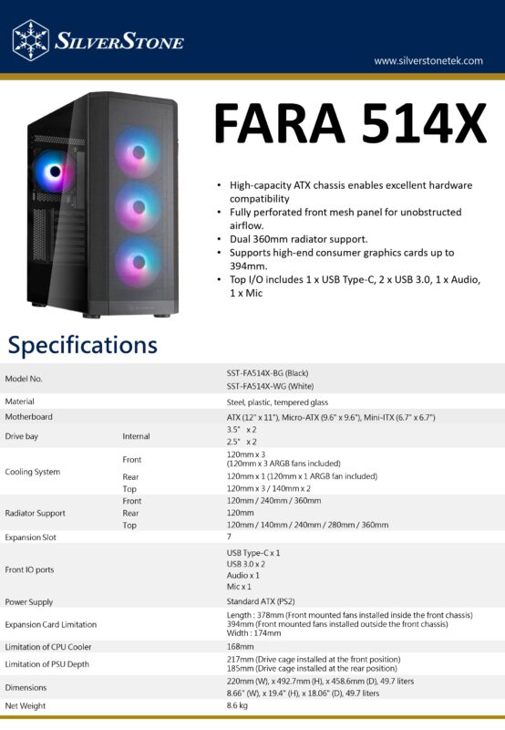 SILVERSTONE FARA 514X 