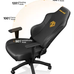 ANDASEAT PHANTOM 3 BLACK AND GOLD LEATHER