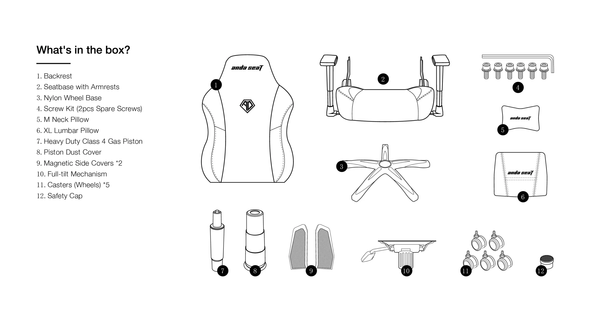 ANDASEAT PHANTOM 3 SPECS