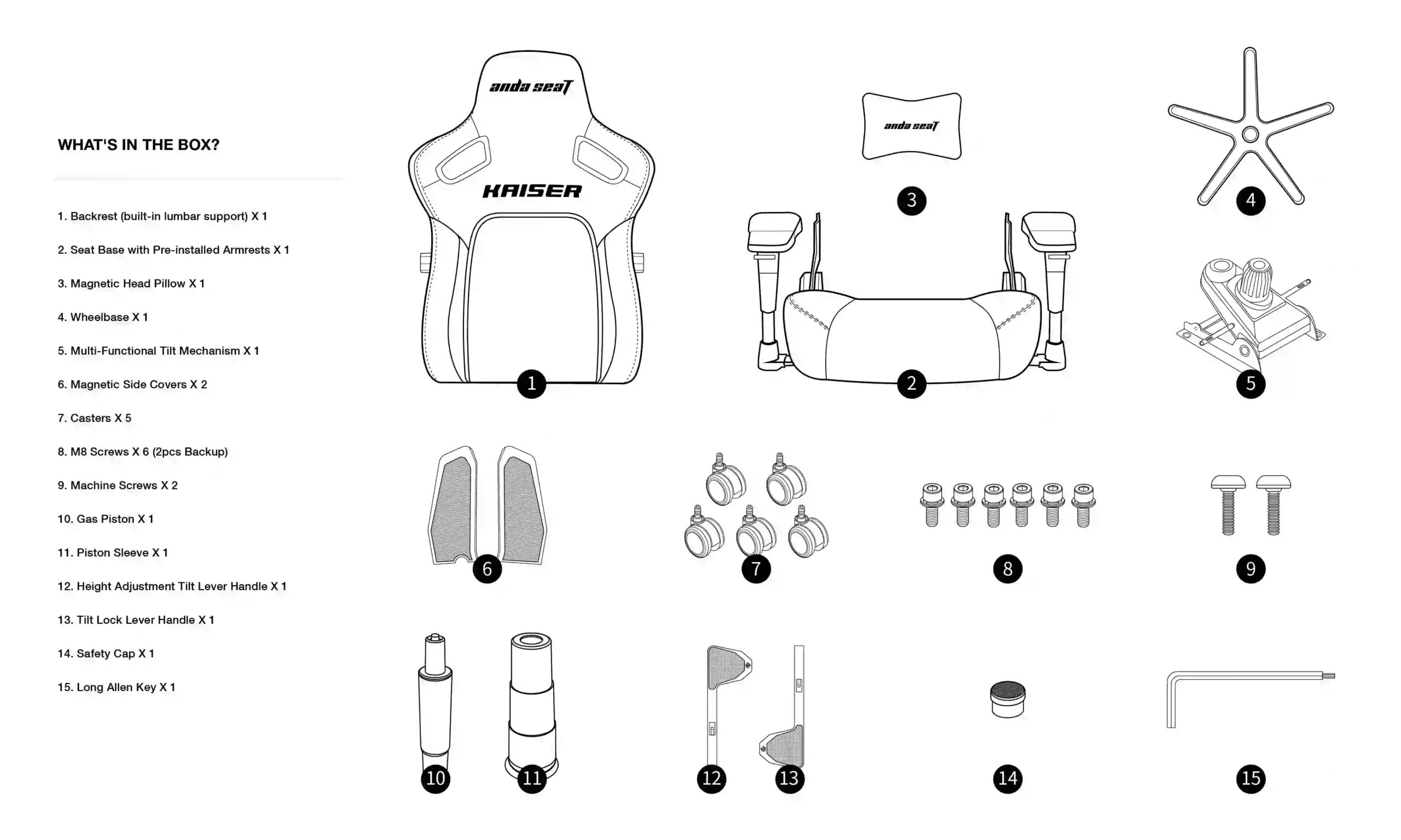 AndaSeat Kaiser 4 Large Specs