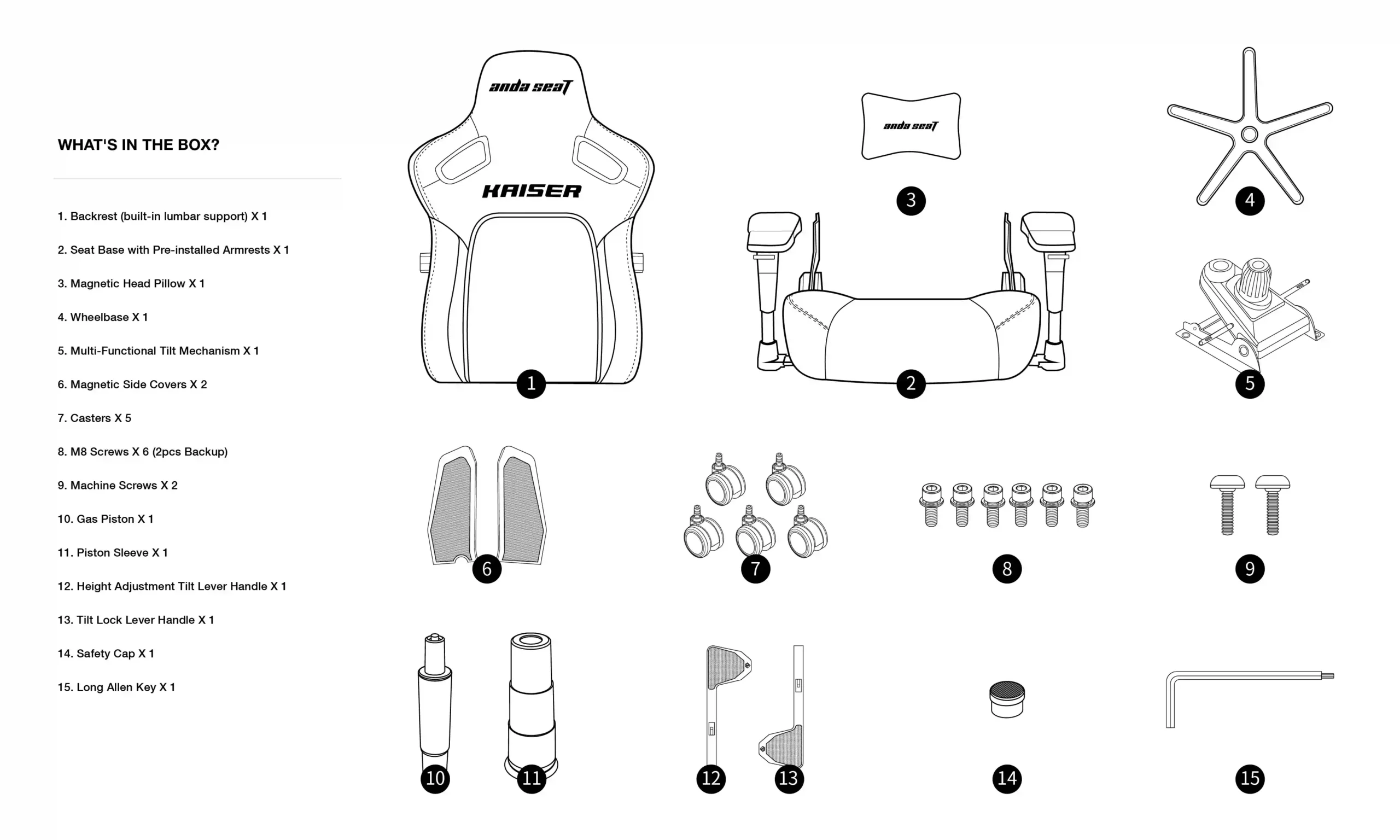 AndaSeat Kaiser 4 XL Specs