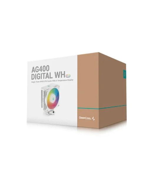 DeepCool AG400 Digital ARGB CPU Air Cooler - Black/White | RB Tech & Games