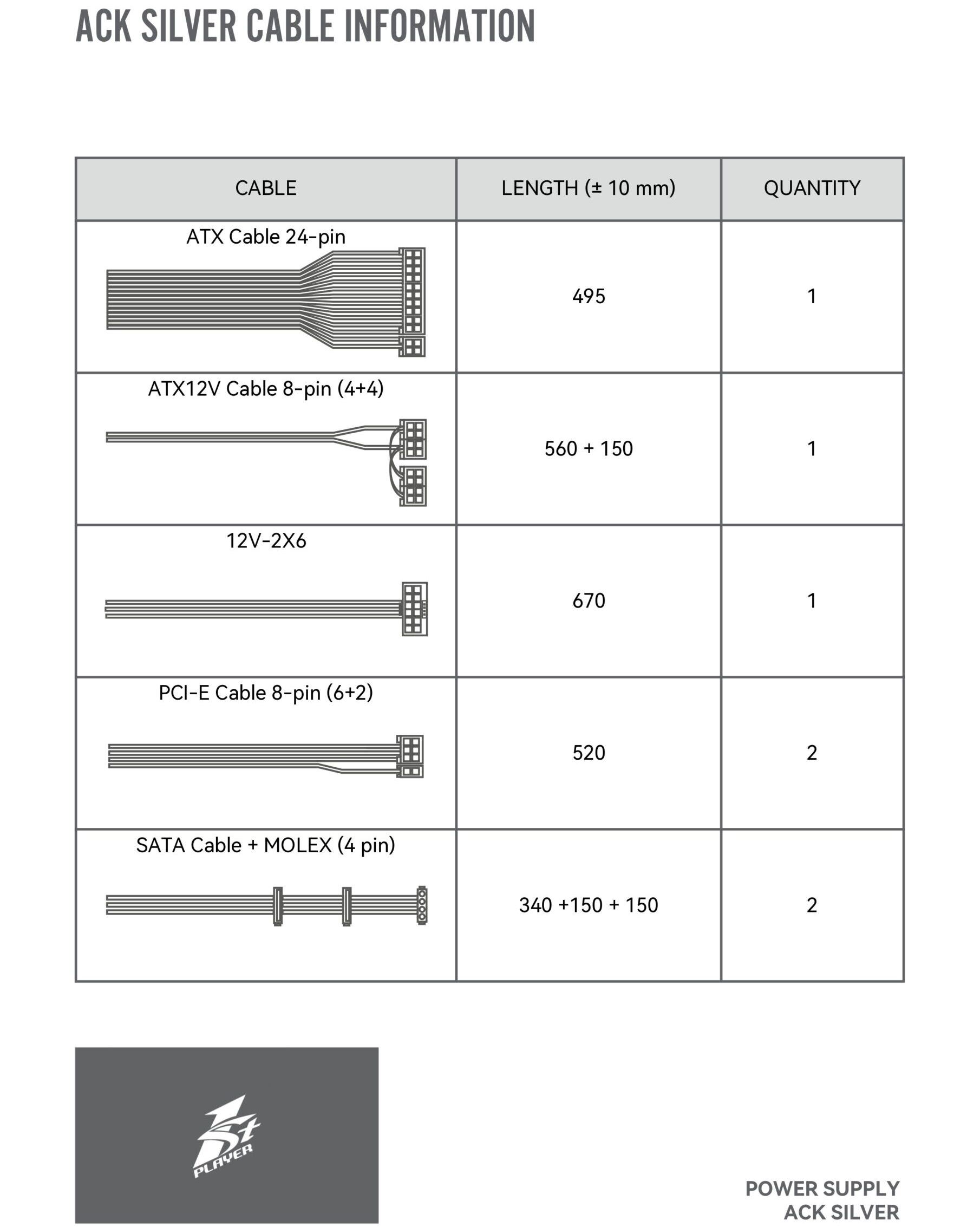 1ST PLAYER ACK SILVER SPECS