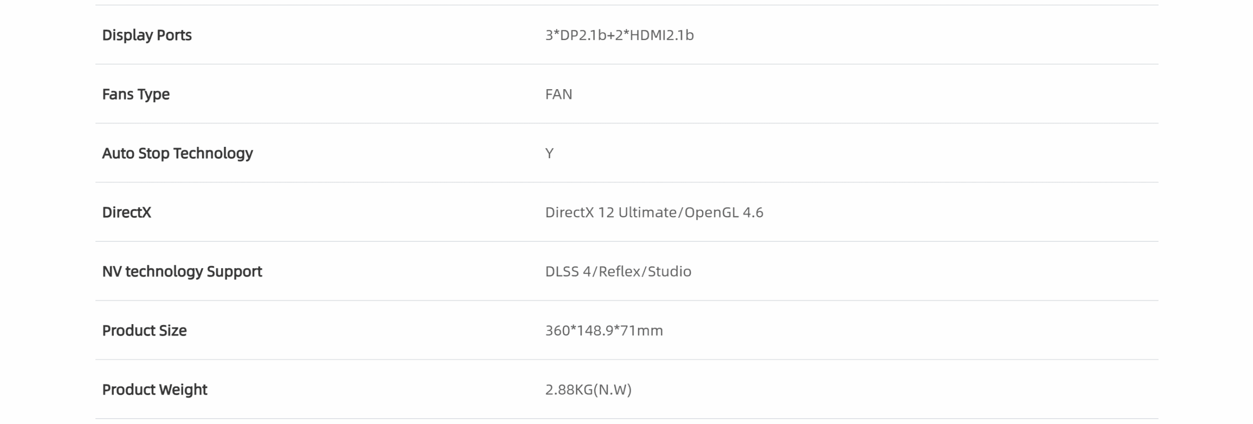 COLORFUL IGAME RTX 5080 VULCAN OC 16GB BLACK SPECS