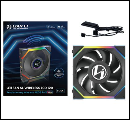 LIAN LI UNI FAN SL WIRELESS LCD 120 BLACK