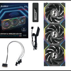 LIAN LI UNI FAN SL WIRELESS LCD 120 REVERSE BLADE BLACK