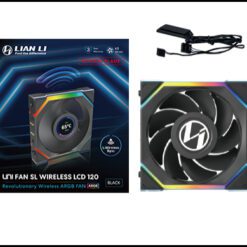 LIAN LI UNI FAN SL WIRELESS LCD 120 REVERSE BLADE BLACK
