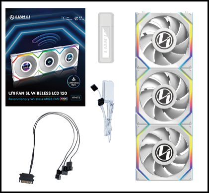 LIAN LI UNI FAN SL WIRELESS LCD 120 WHITE