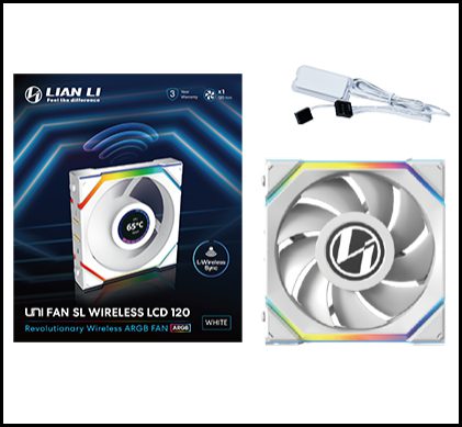 LIAN LI UNI FAN SL WIRELESS LCD 120 WHITE