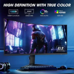 Koorui 34E6UC, 34″ 2K (3440×1440) WQHD 180Hz 1ms, VA Curved Gaming Monitor - image 3