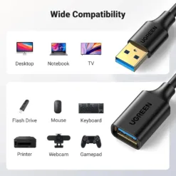 UGREEN 90722 USB-A Male to USB-A Female Extension Cable 5M - image 3