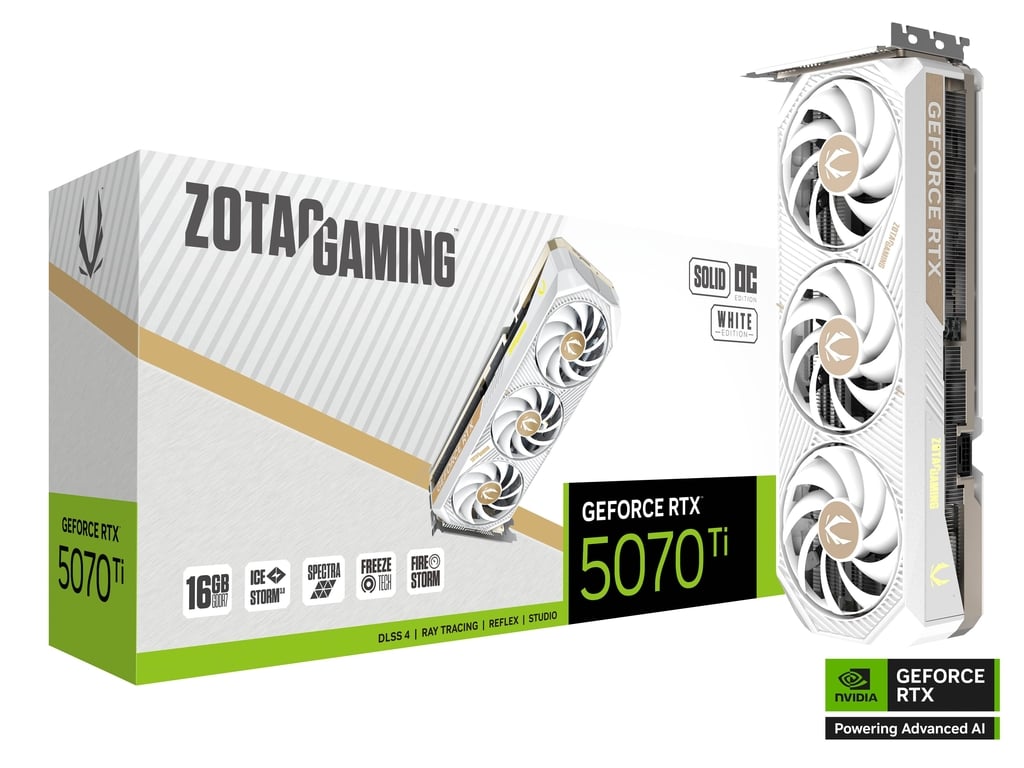 ZOTAC RTX 5070 TI SOLID CORE OC WHITE