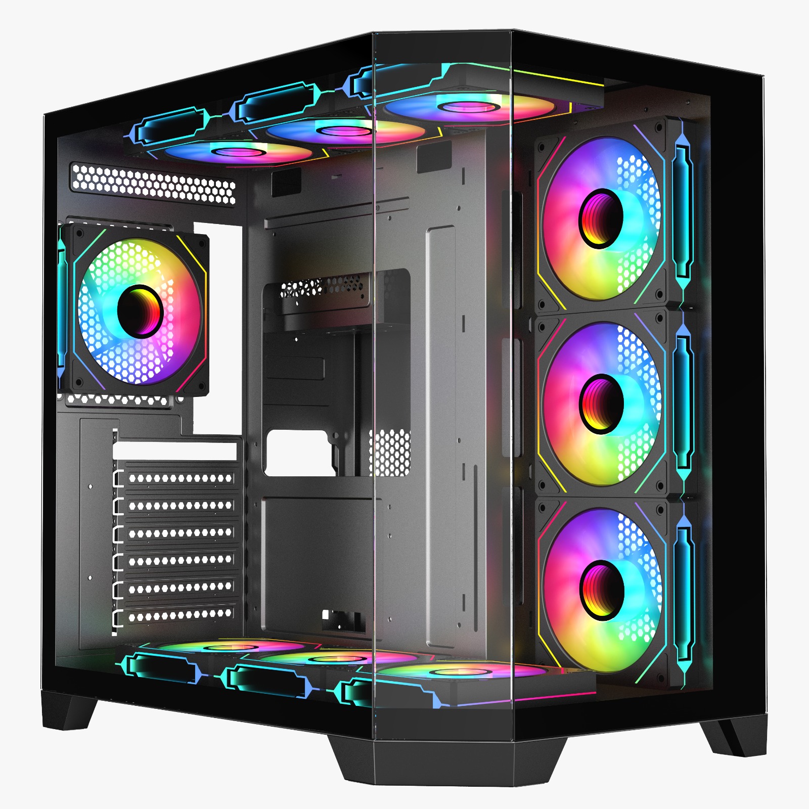 Ease EC124IF Pro Mid-Tower ARGB ATX Gaming Case – Black (1x Fan) Price in Pakistan