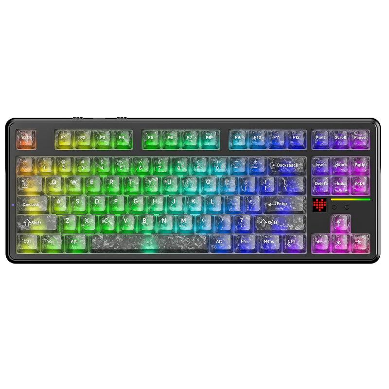 Attack Shark X87 Ultra Wireless 8K TKL RGB Mechanical Gaming Keyboard – Forged Carbon/Iced Orange/Shadow Jade (Megalodon Switches) Price in Pakistan