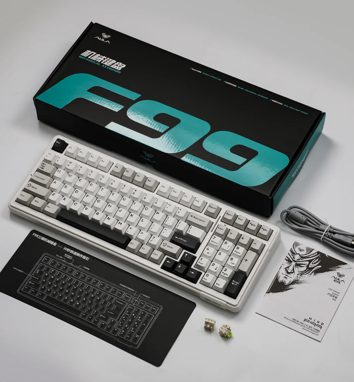 AULA F99 BLACK WHITE GREY