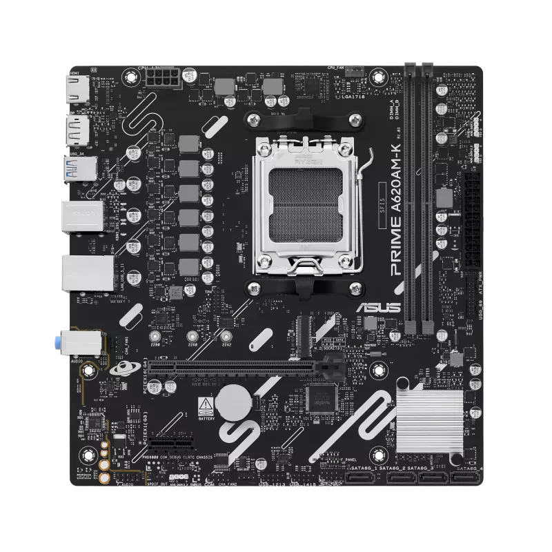 Asus Prime A620AM-K-CSM M-ATX AM5 DDR5 Gaming Motherboard image 2
