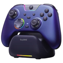 EasySMX X05Pro Wireless Gaming Controller with Charging Dock, Quiet Button and Hall Effect Joysticks – Black/White/Aurora Purple - image 3