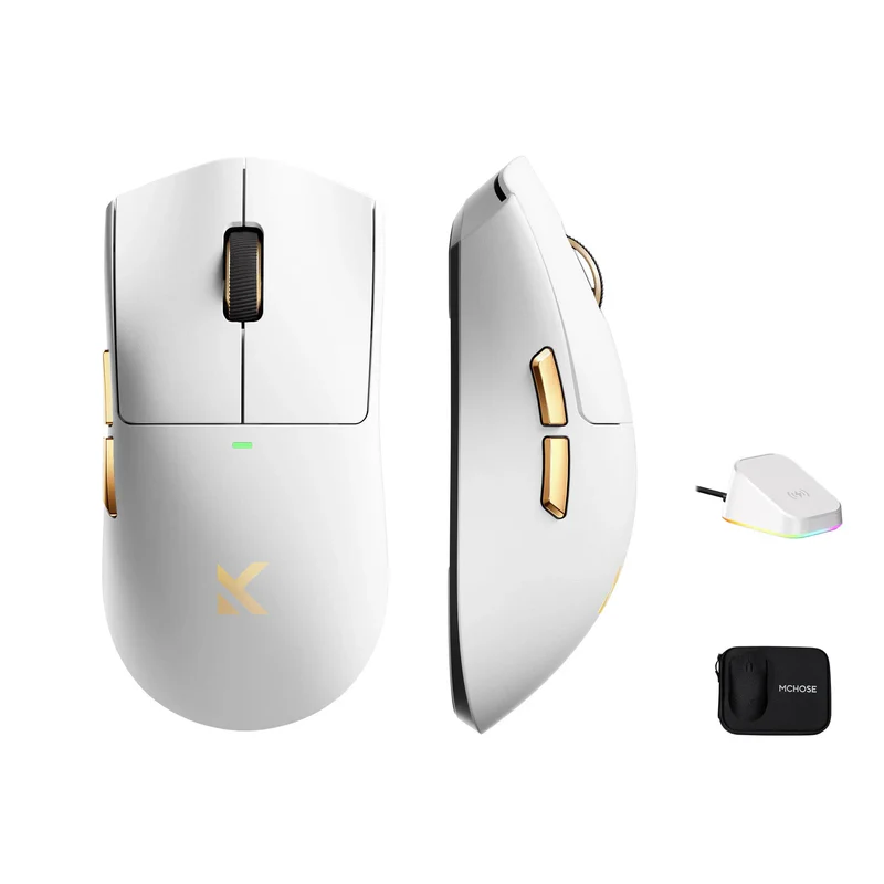 MCHOSE K7 Ultra 8K Lightweight Wireless Gaming Mouse – Black/White Gold/Rose Red/Iron Red Price in Pakistan
