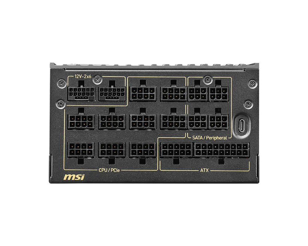 MSI MEG Ai1600T PCIE5 1600W 80 PLUS Titanium Certified Fully Modular ATX Power Supply image 4