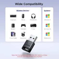 UGREEN 75073 USB Bluetooth 6.0 Adapter, Wireless Bluetooth Dongle - image 2