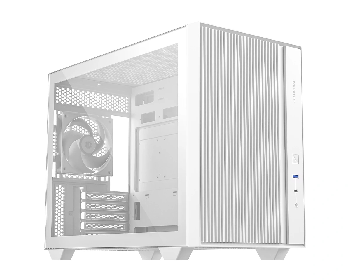 ID-Cooling Flow 500 Air M-ATX Gaming Case – Black/White (3x Fan) image 2