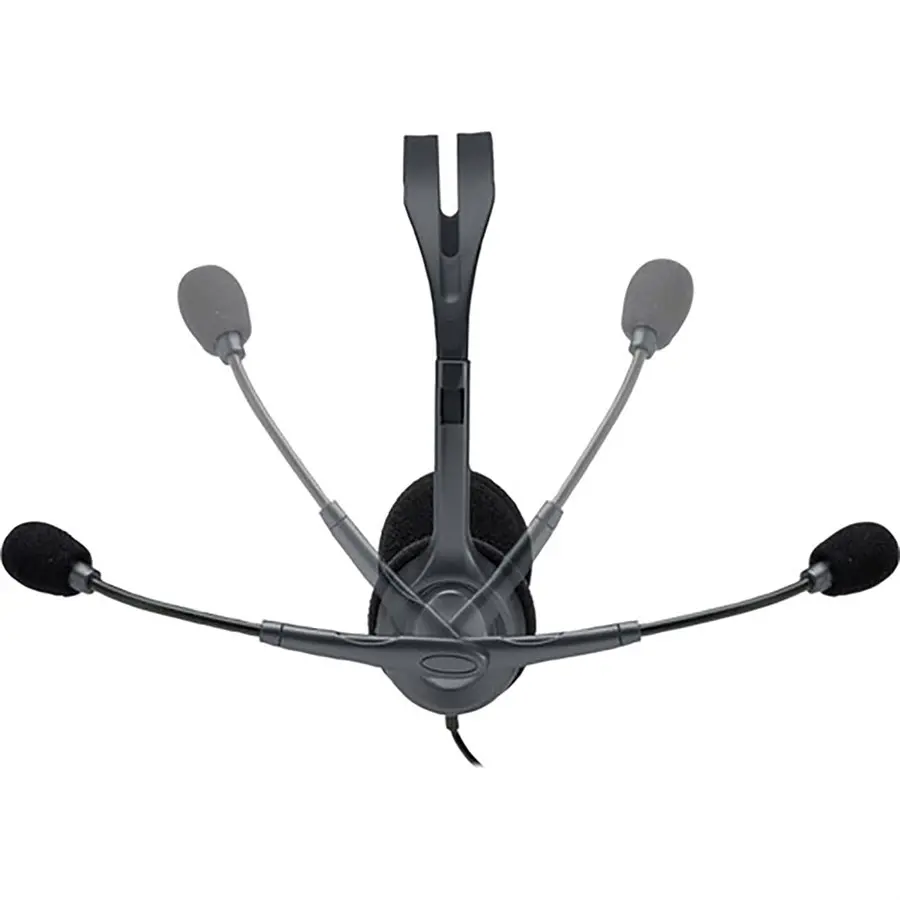 Logitech H110 3.5mm Dual Plug Wired Stereo Headset – Black image 2