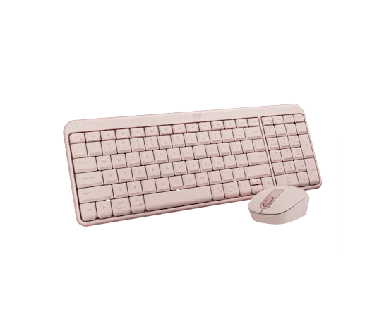 Logitech MK250 Compact Bluetooth Wireless Keyboard & Mouse Combo – Graphite/Off-White/Rose image 3