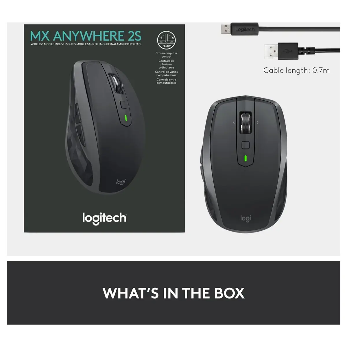 Logitech MX Anywhere 2S Wireless Mouse – Graphite image 6