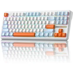 Aula F87 TKL Mechanical Wireless RGB Gaming Keyboard – Sea Salt Blue/Glacier Blue/Sunset Coast/Gradient Gray (Greywood/Nimbus/Space Crystal Switches) - image 4
