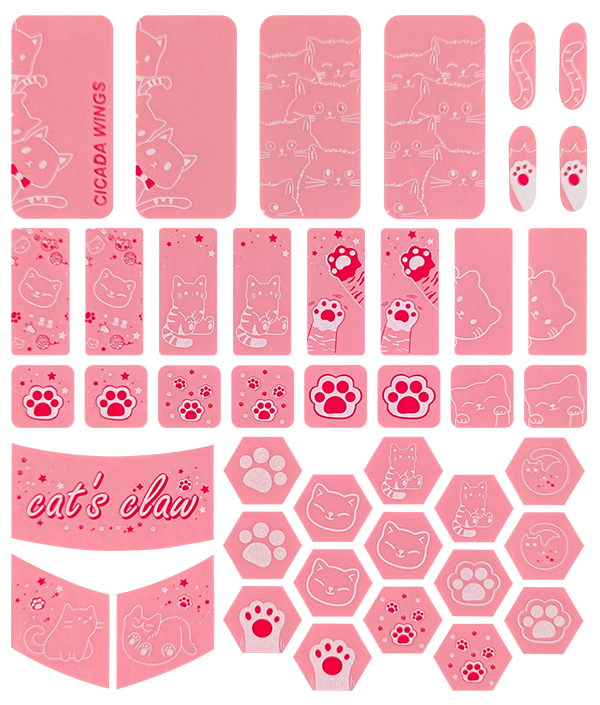 X-RAYPAD CICADA WINGS KITTY SLICKS UNIVERSAL PRE-CUT PINK KITTY