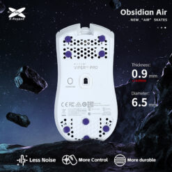 X-Raypad Obsidian Air Mouse Skates (Purple) – PTFE DIY Universal D6.5mm Dots - image 2