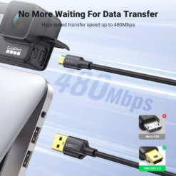Ugreen 30472 Micro USB 2.0 to Mini USB Cable – 2 Meter - image 3