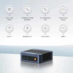 Bosgame E6 Eco Mini PC – Intel Core 3 304 (12GB RAM/512GB SSD) - image 3