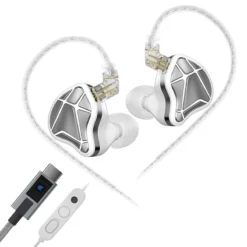 Turthear Gate Dynamic Drivers Gaming IEM Earphones – Black/White (3.5mm) [with mic] - image 2