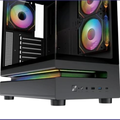 Sonic Starvix 217R ATX Gaming Case – Black/White (3x ARGB Fan) - image 2